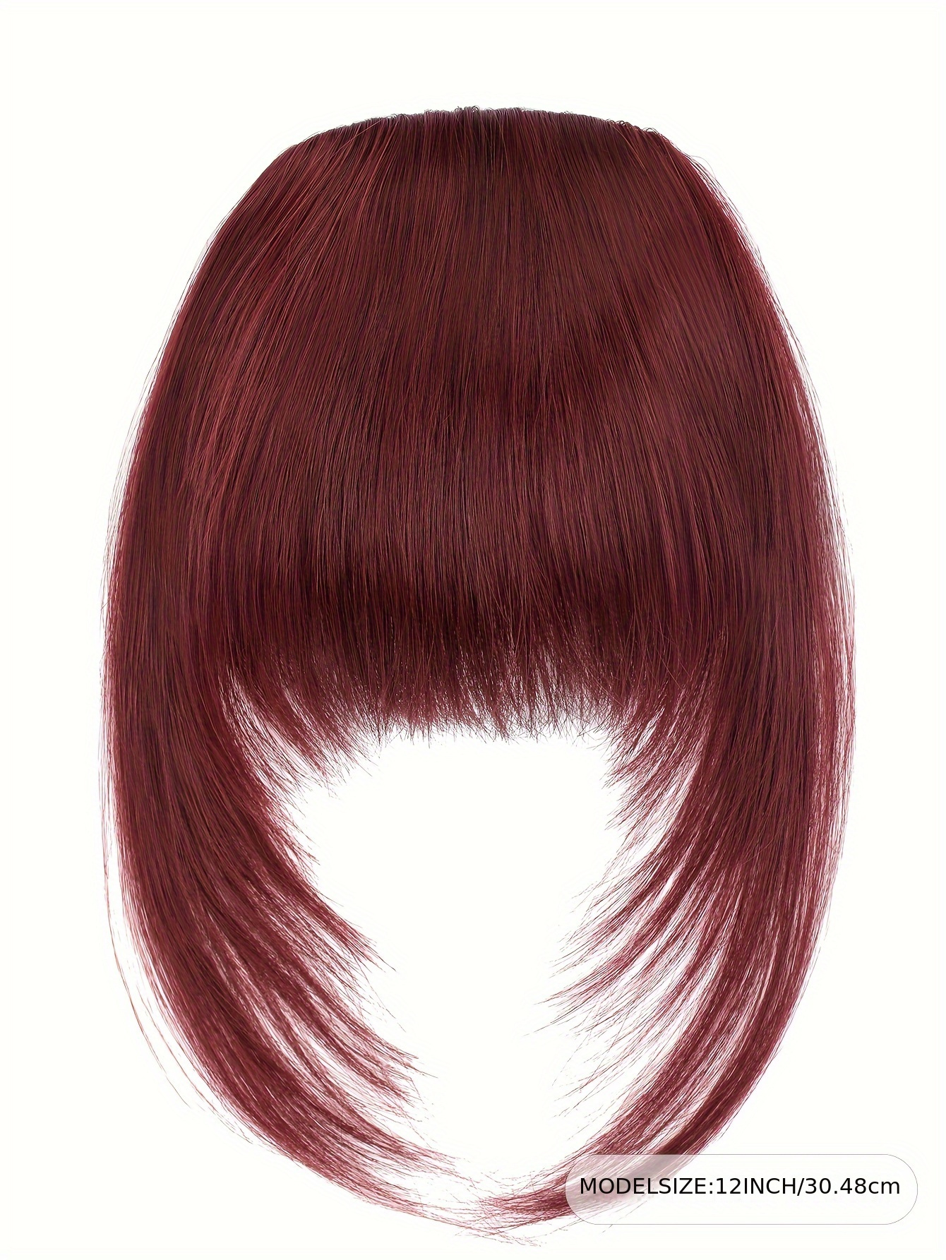 synthetic wig with 12 inch bangs on   suitable for daily   ladies details 35