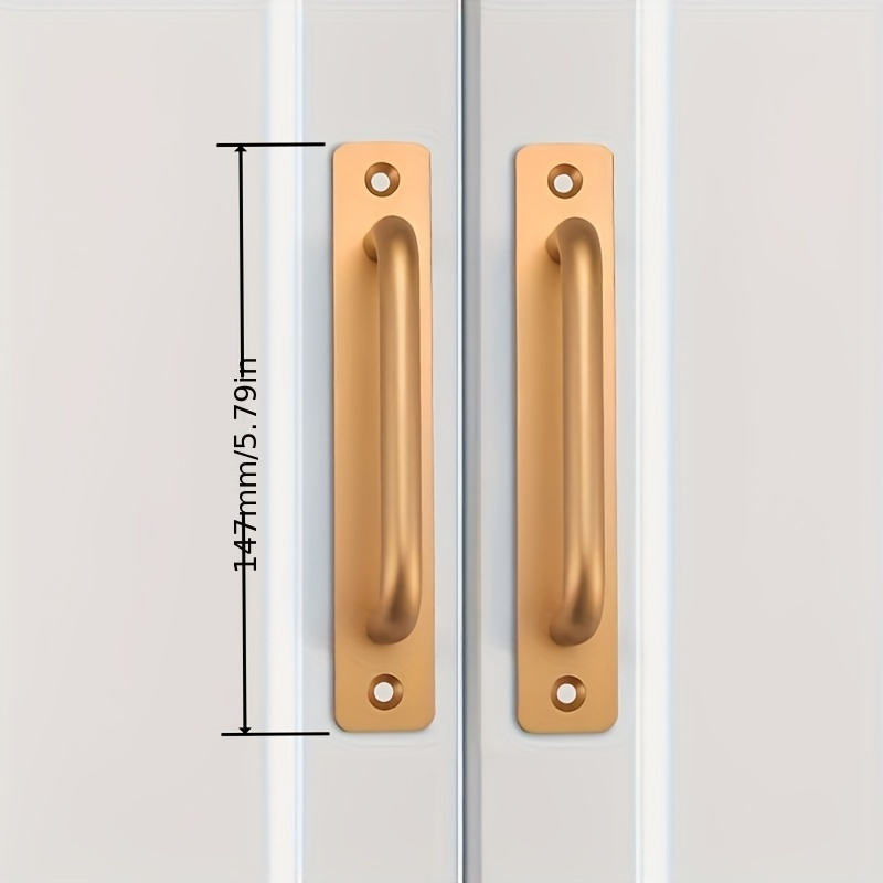 TEMU 2 Aluminum Alloy Door Handles With A Hole Of 96mm For Sliding Glass Doors, Plastic Steel Balcony Windows, And Cabinet Doors
