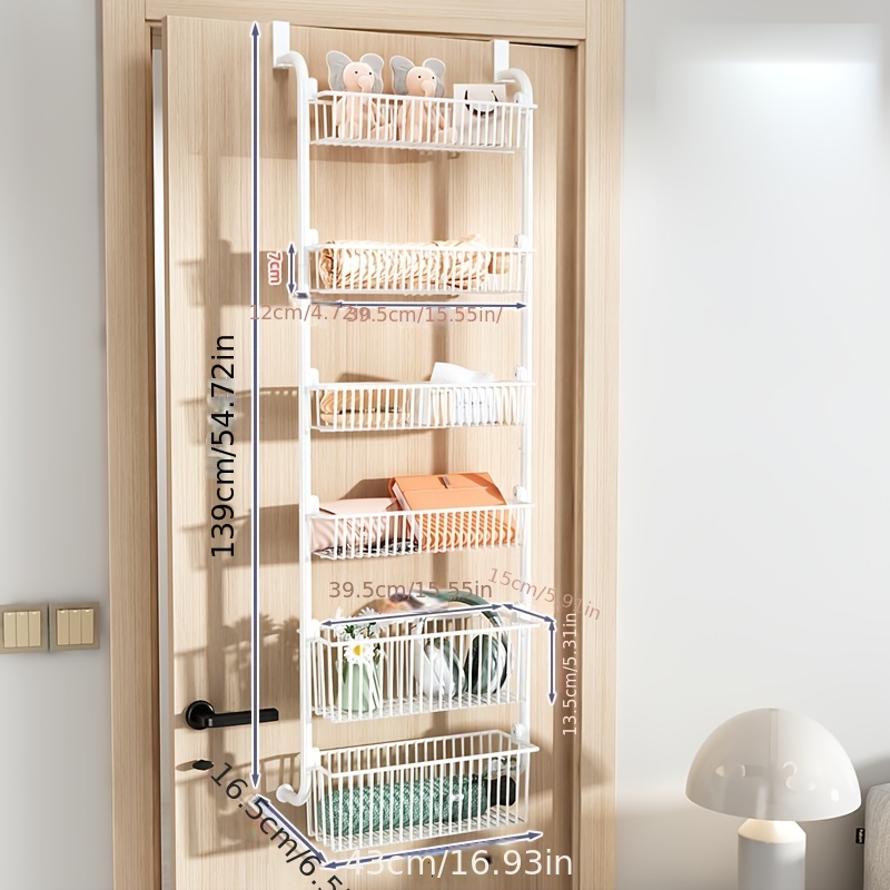 6 tier Storage Basket Organizer Over Door/pantry Heavy duty - Temu