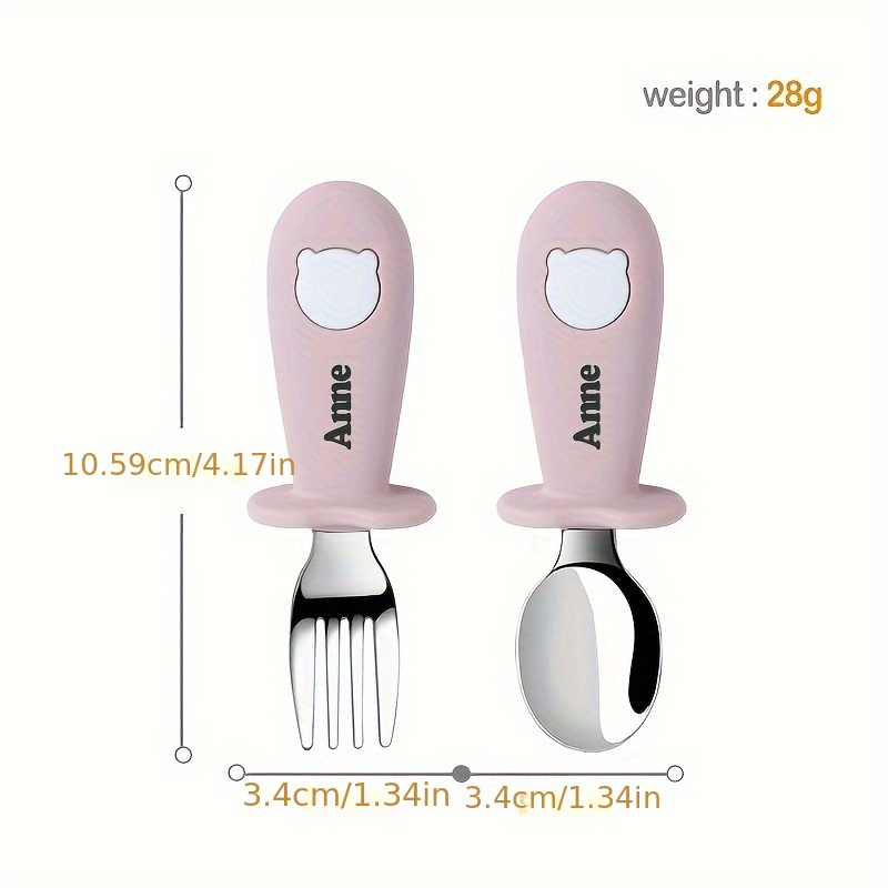 Customized Baby Toddler Silicone & Stainless Steel Tableware Set