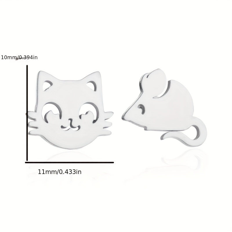 Pendientes Acero Inoxidable color Blanco – Arts & Rats