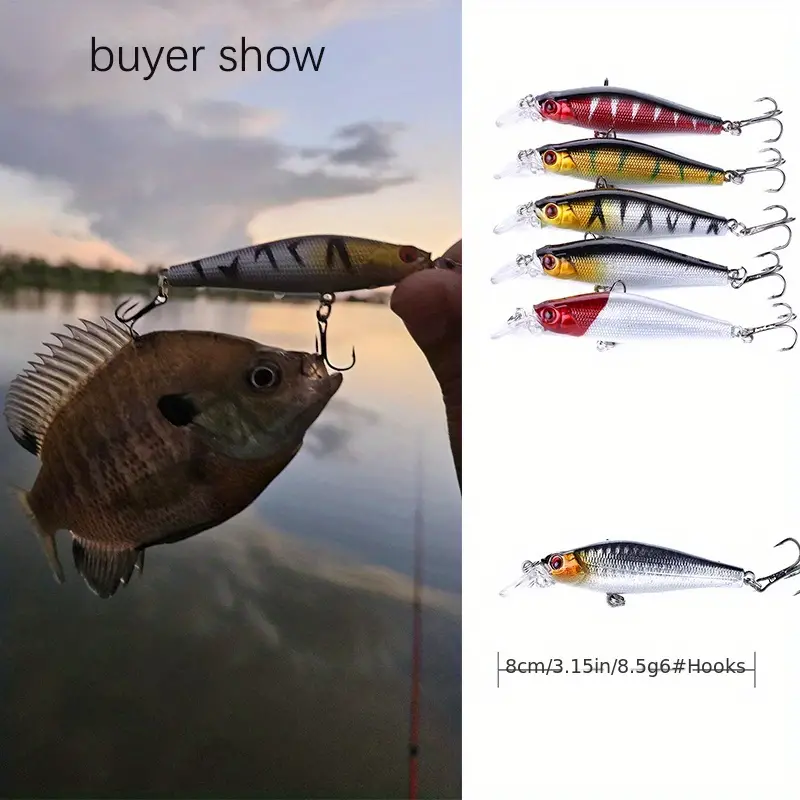 56pcs Topwater Minnow Fishing Lures Kit: Catch More Fish With Artificial  Tackle Crank Baits!