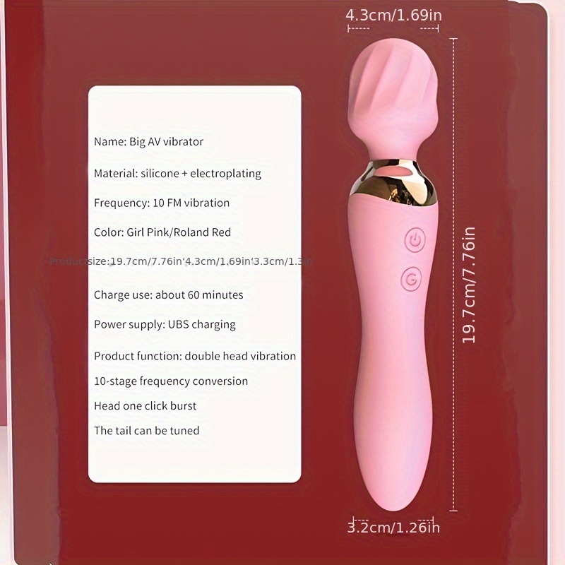 double head vibration front vibration rear plug dual use massage vibration stick g spot massager female clitoral stimulator vibrator adult toys for men women couples 2