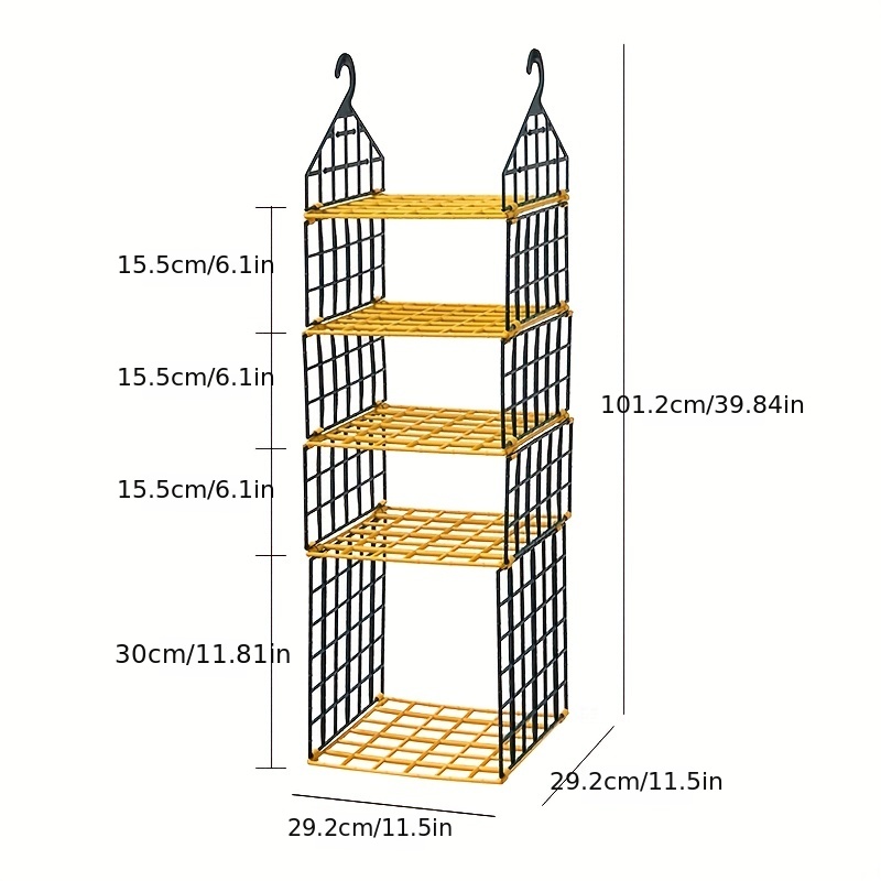 Wardrobe Storage Hanging Basket Multilayer Closet Hanging - Temu