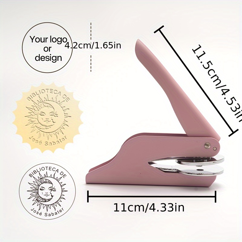 TEMU Custom Text & Pattern Engraving Pliers With Industrial-grade Steel Stamps - Durable Pink Office Tool For Clear , Professional Stationery & Craft