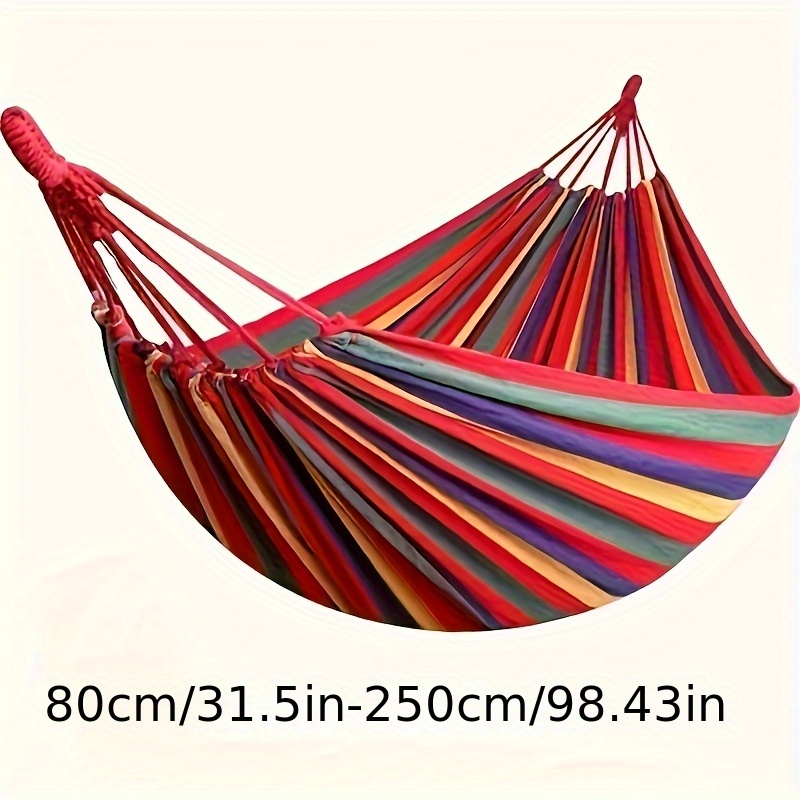 TEMU Outdoor Hammock - Includes Tree Rope And Portable Storage Bag. Supports A Weight Of 300 Catties. Features A Unique Anti-rollover Design To
