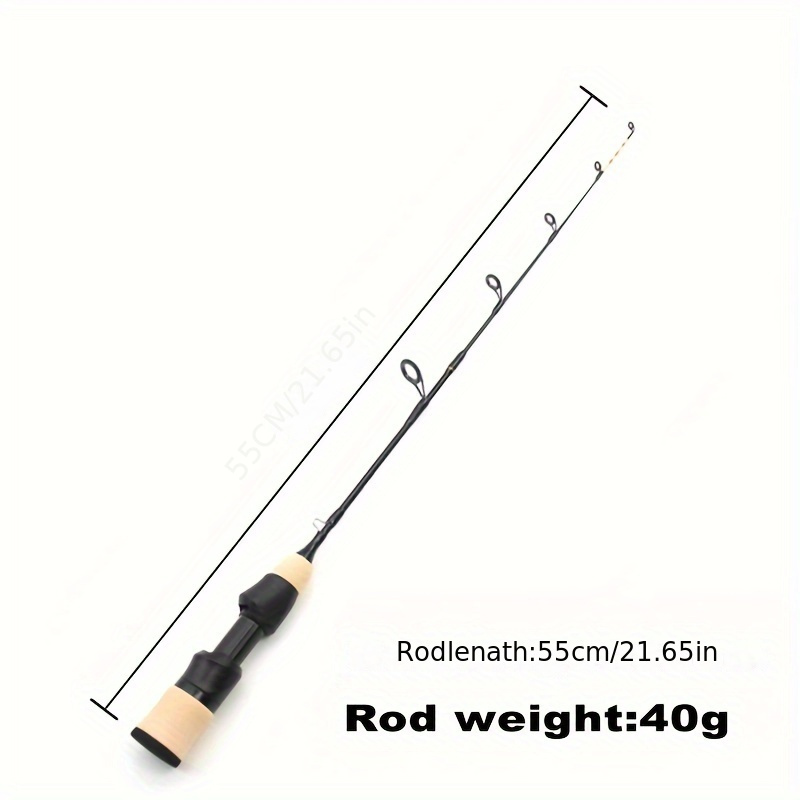 1pc 21.65in/55cm Ultralight Ice Fishing Rod, Glass Fibre Fishing Pole For  Winter Freshwater Saltwater