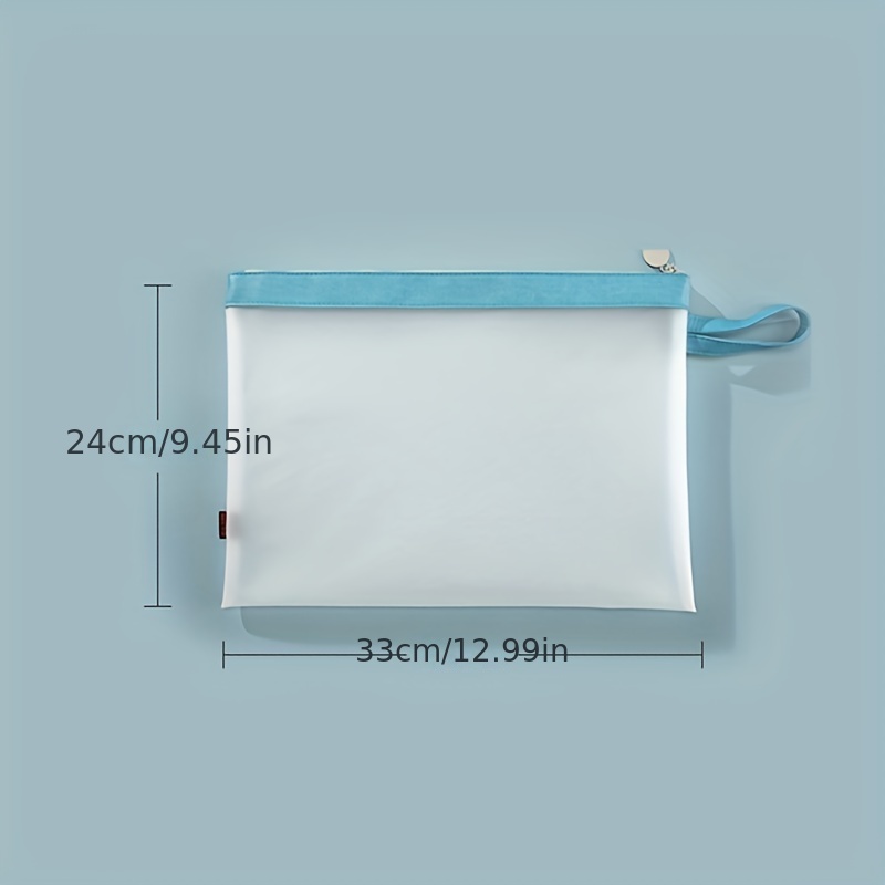 Mesh Zipper Pouch A4 Document Bag [double Layers][handle - Temu Canada