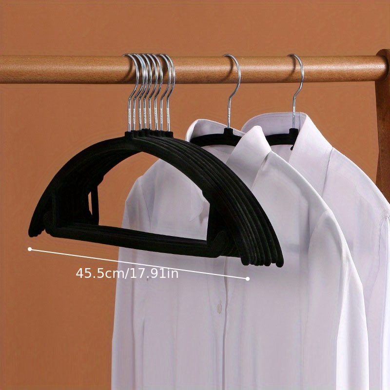 Household Flocking Hangers Velvet Anti Slip Hangers Clothing - Temu