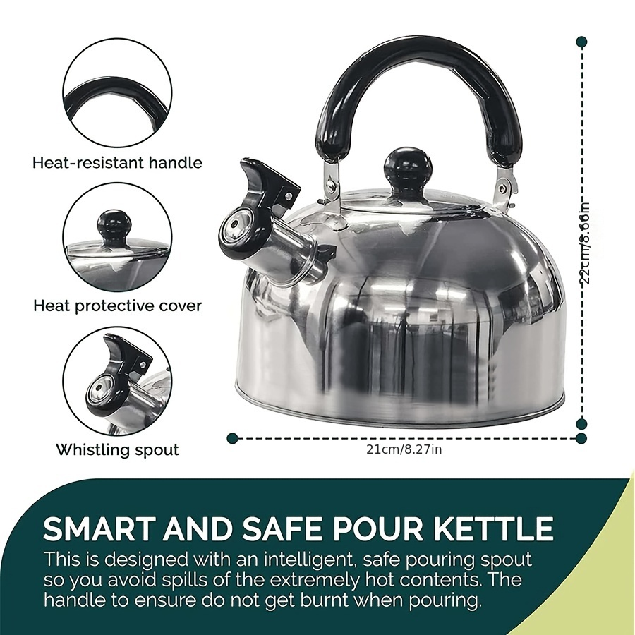 Stainless Steel Stovetop Tea Kettle Portable Kettle - Temu