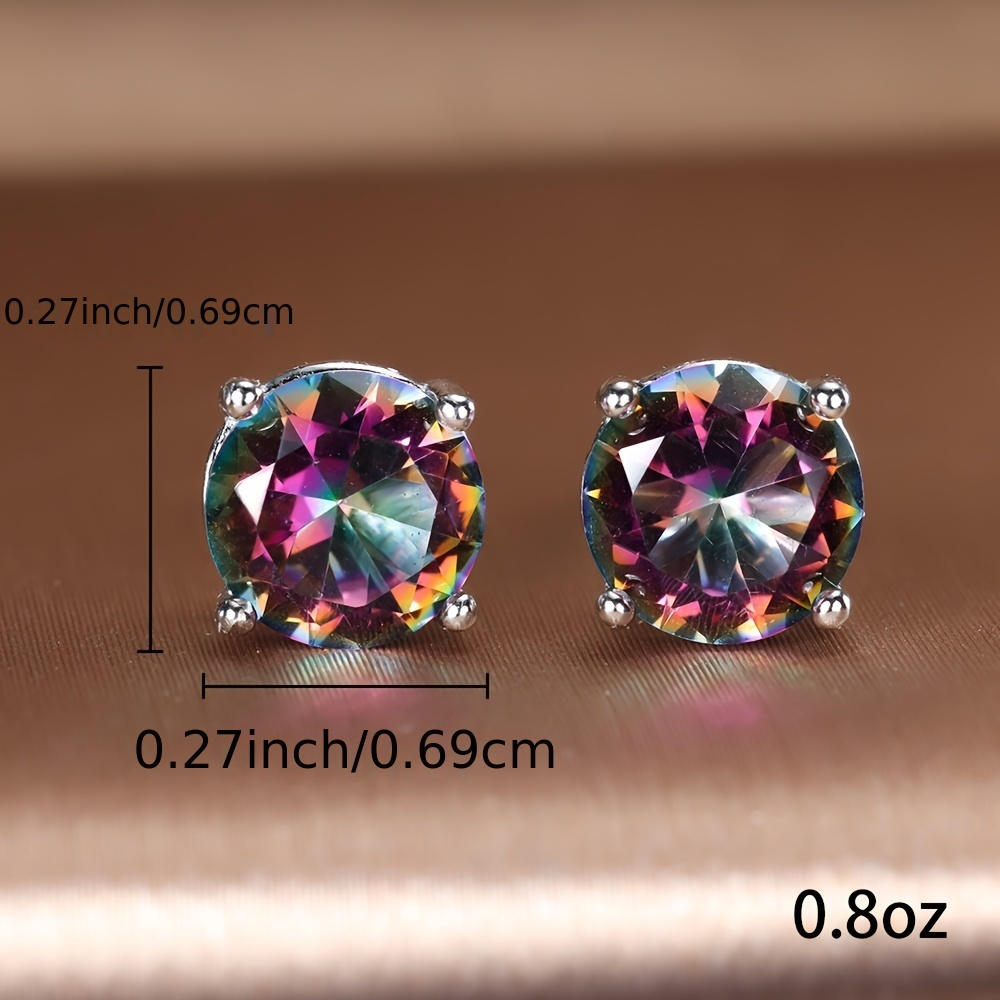 Mystic topaz deals gold earrings