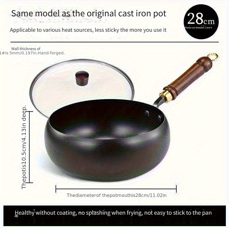 Handmade Traditional Iron Pot With Large Belly, , , No Coating, , From .