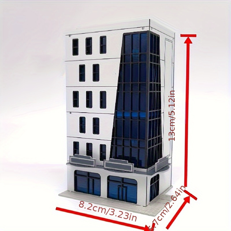 Realistic Miniature Skyscraper Model, Hand-Assembled