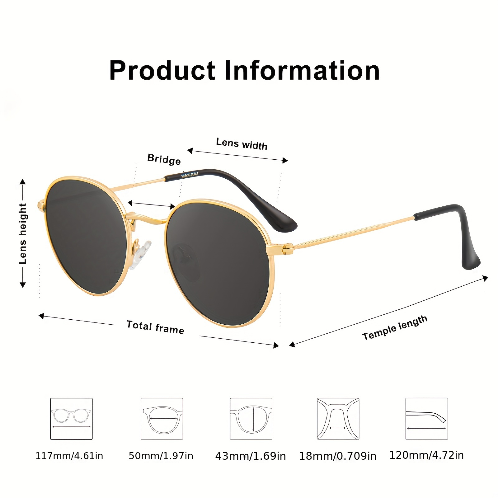 sun Glasses,pair Children's Scratch-Resistant Anti-Glare Polarized Sunglasses, with Ultra-Light Metal Frame and Soft Non-Slip Nose Pads, Suitable
