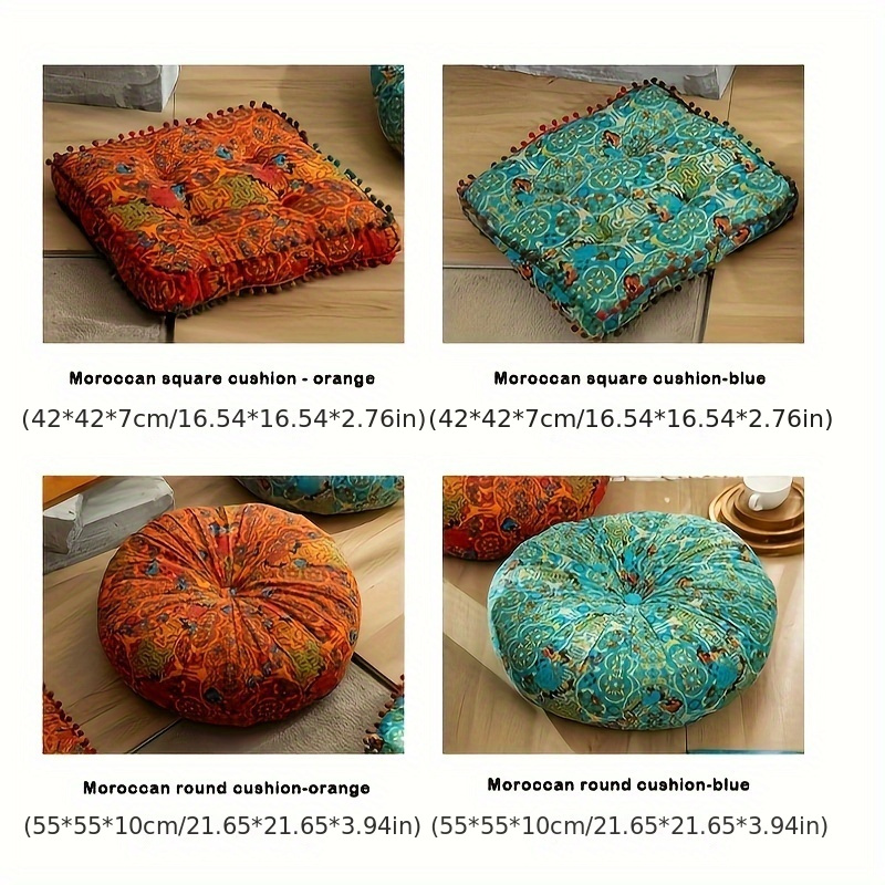 Retro Cushion Back Cushion Moroccan Style Thickened Tatami - Temu