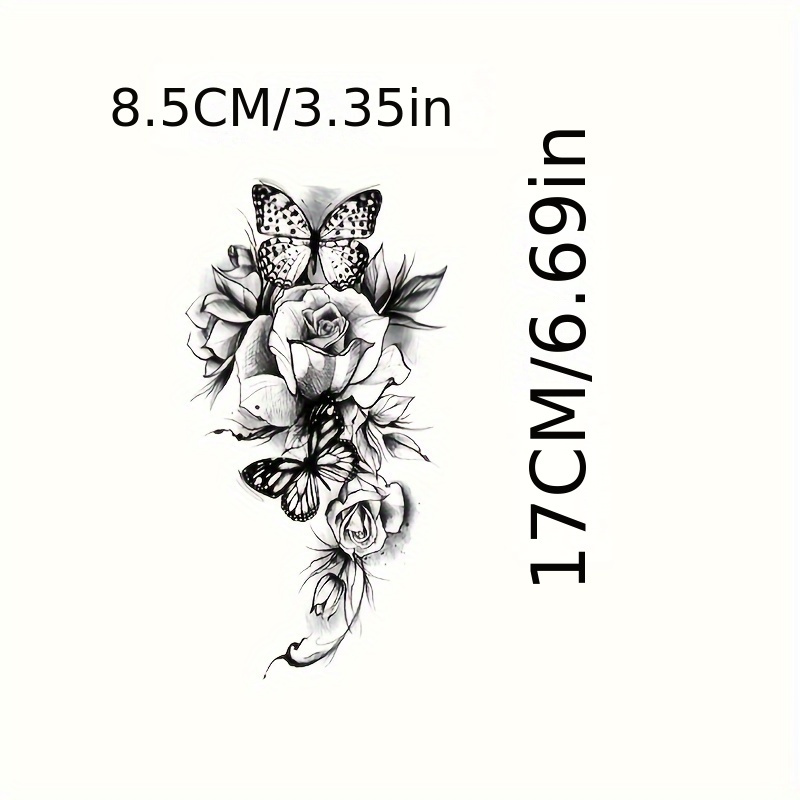 66 Blatt Temporäre Blumen-Tattoos – Wasserfest, Für Arm, Handgelenk, Hals, 3–5 Tage Haltbar