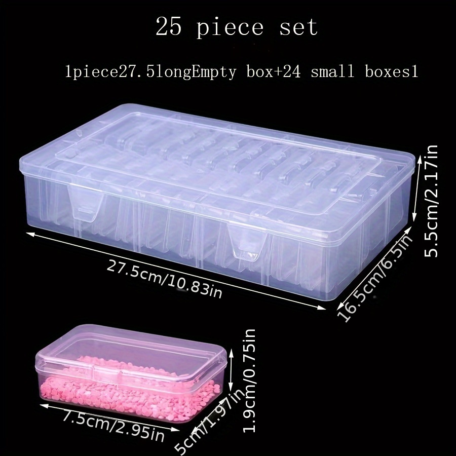 8 cell Transparent Beaded Storage Case Round Art Jewelry - Temu