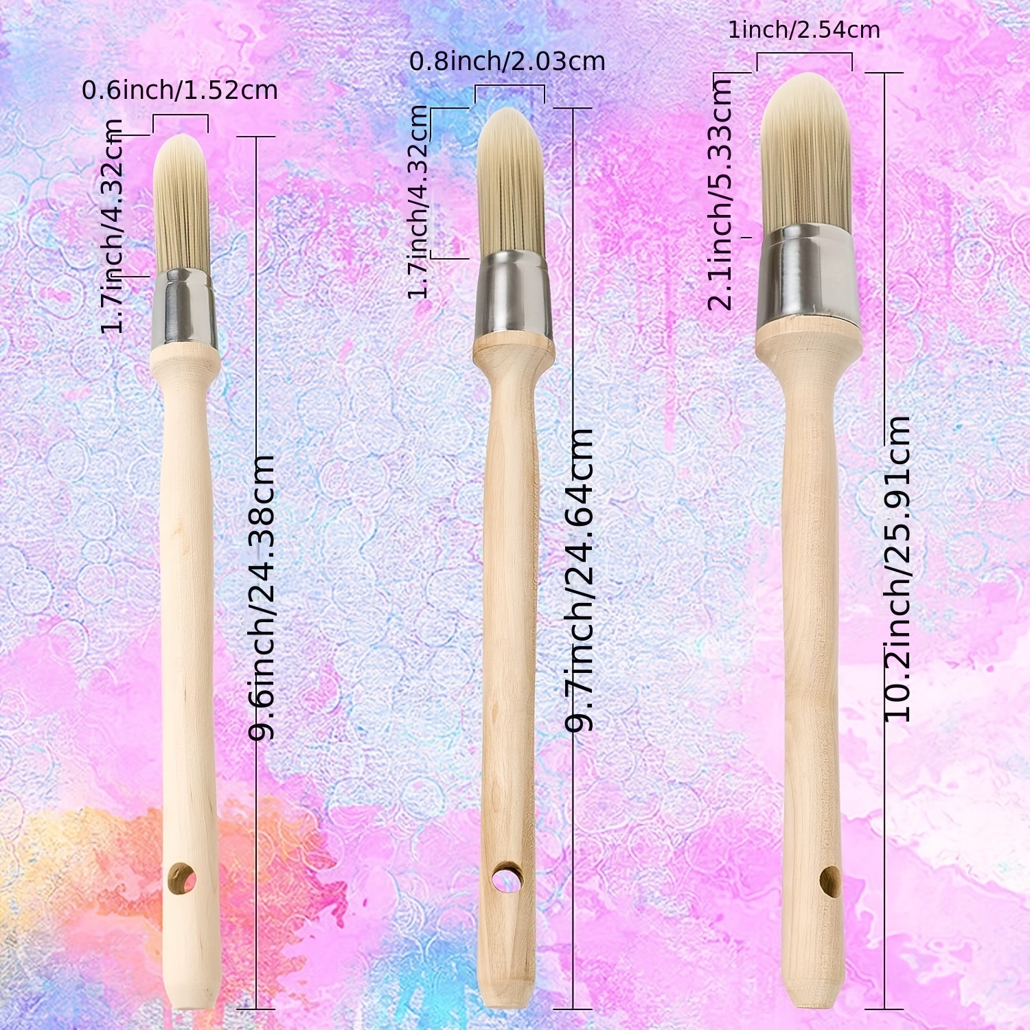HOT-Trim Painting Tool,4 X Small Paint Brush For Touch Ups And 1 X