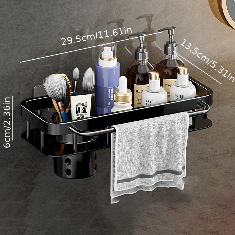 1pc No-drill Bathroom Shelf Organizer For Toilet/ Washstand