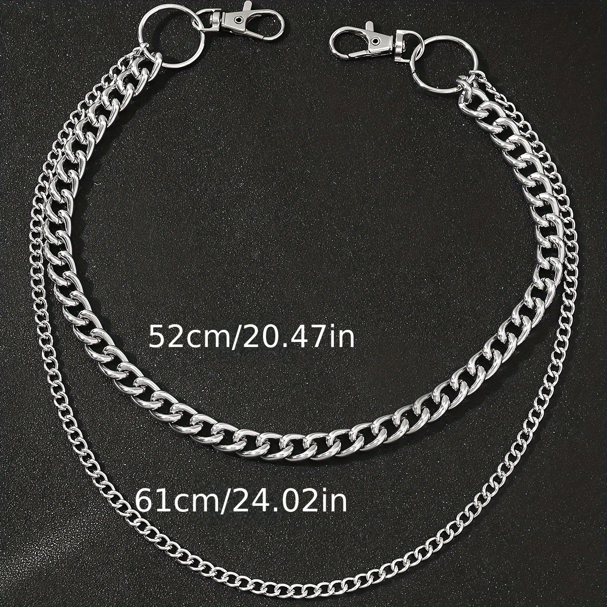 Men's Double Layer Large Circle Silvery Accessory