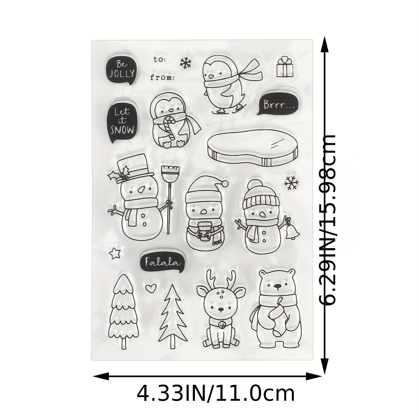 Cute Merry Christmas Blessing Words Clear Stamps Perfect For - Temu