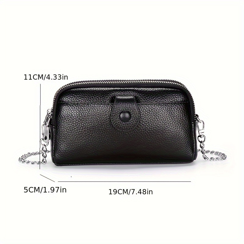 Black Fashionable Casual Crossbody Bag With Coin Purse For Women