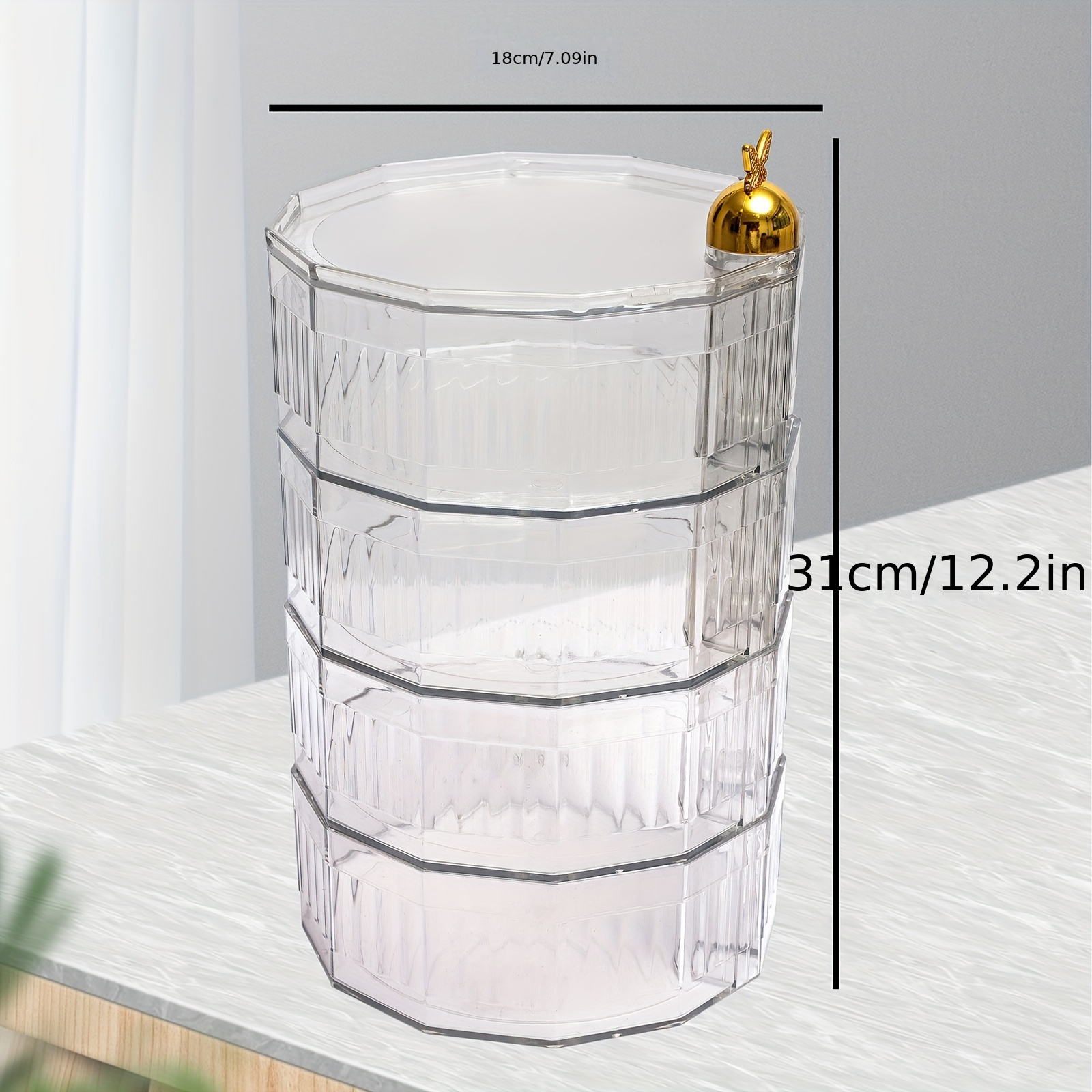 Plastic Jewelry Storage Organizer With Multi layer Rotating - Temu