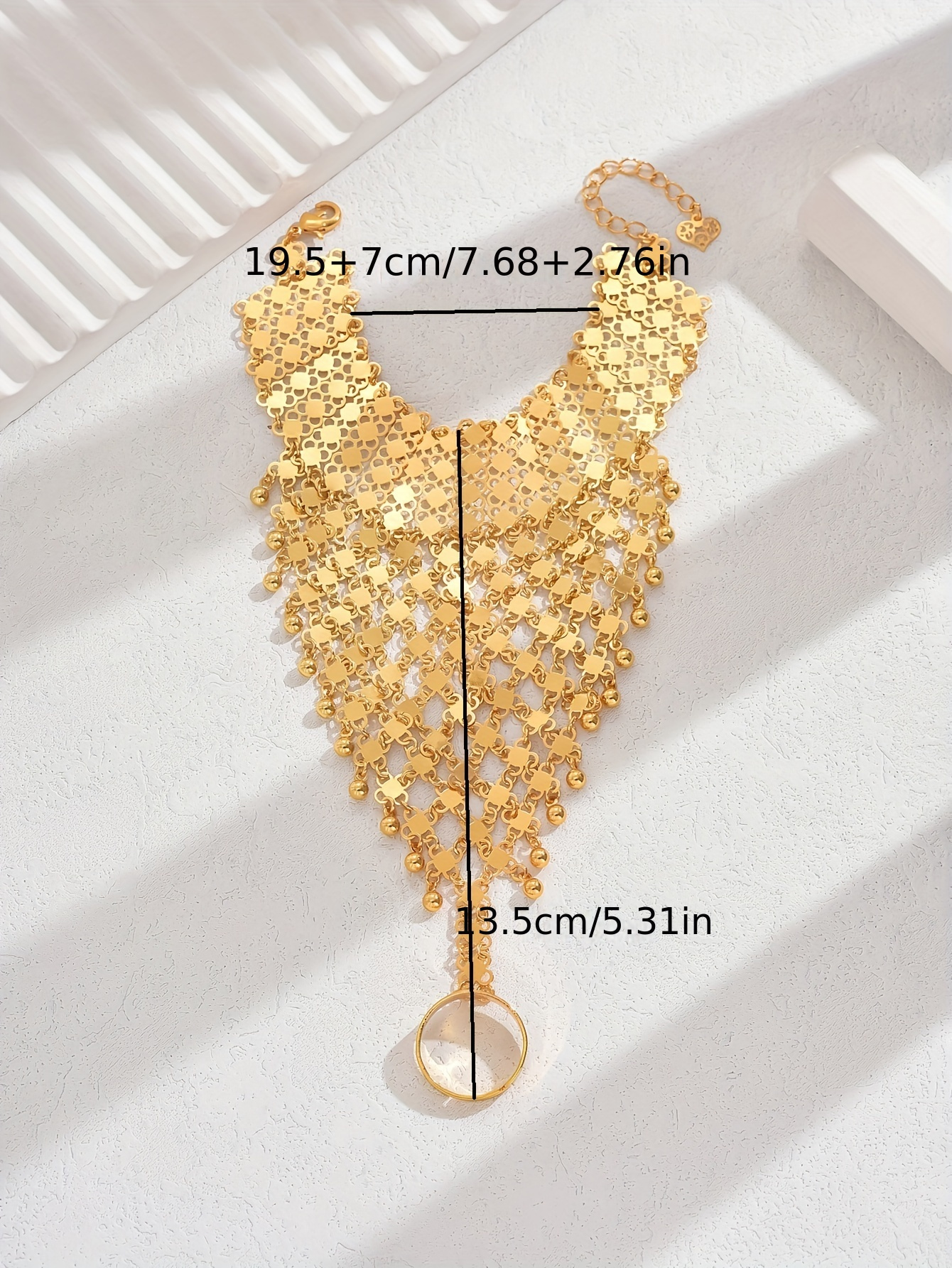 elegant vintage inspired floral finger bracelet perfect for weddings banquets all season wear flower bracelet details 3