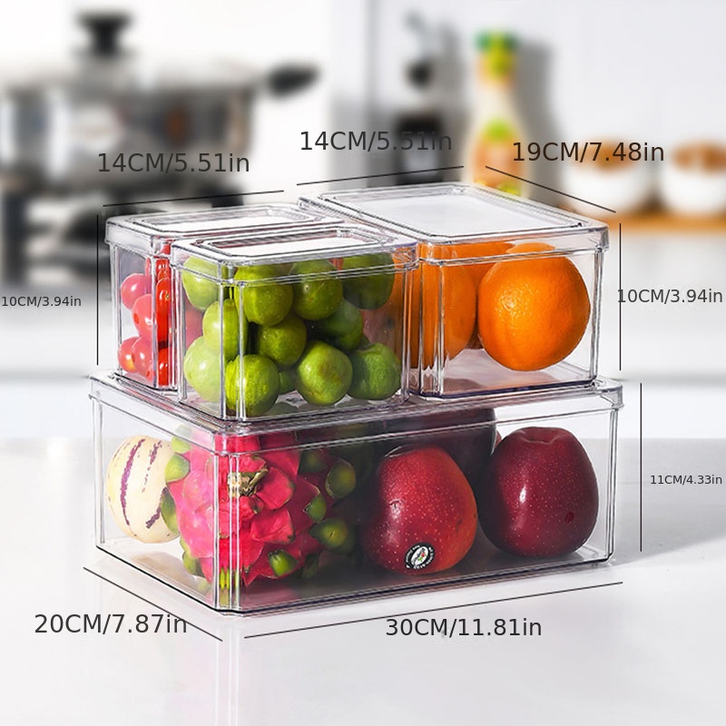 Food Storage Containers Refrigerator Fruit Storage Box With Lid