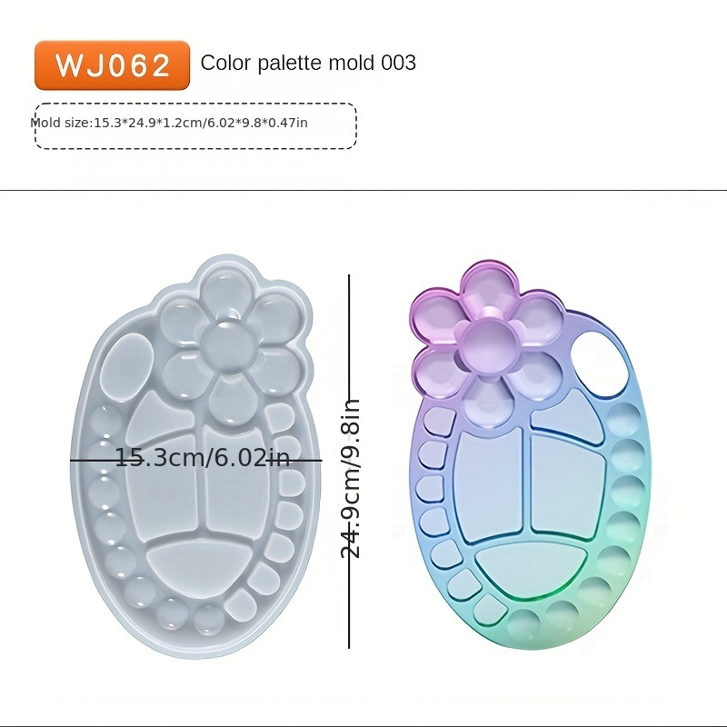 Epoxy Mold Color Palette Silicone Resin Mold For Diy Epoxy - Temu