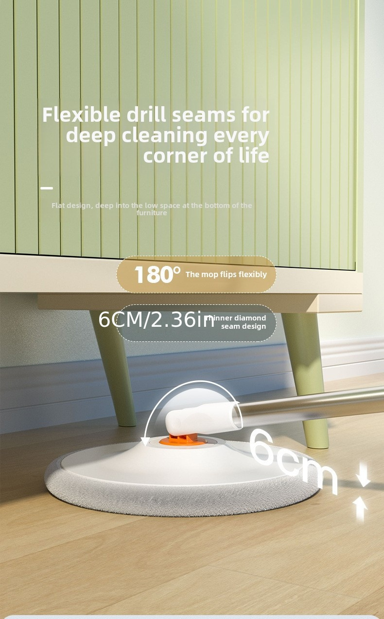 easywring spin mop and   with dual compartments   washing   reusable microfiber mop pad ideal for home bedroom kitchen bathroom office and dorm cleaning reusable mop pads details 6