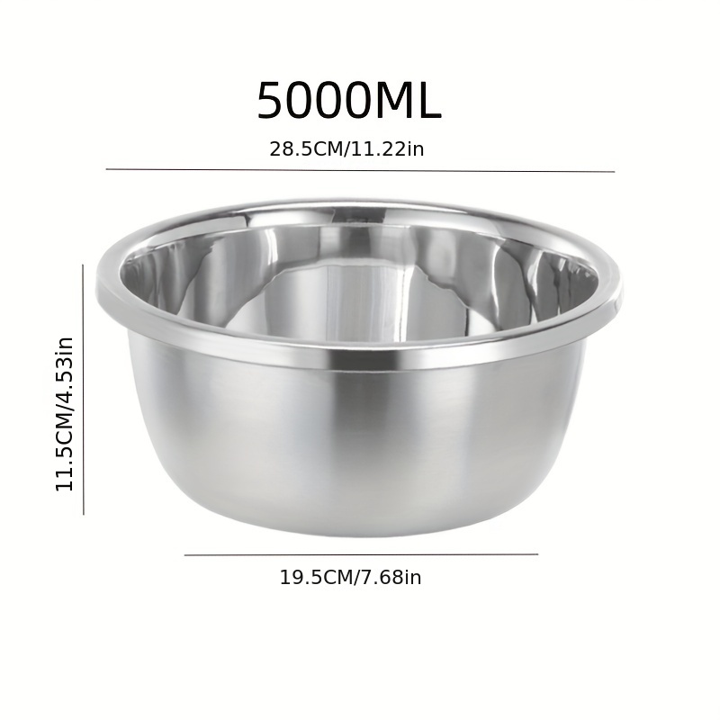 Thickened Stainless Steel Mixing Bowl Large Capacity Salad Bowls