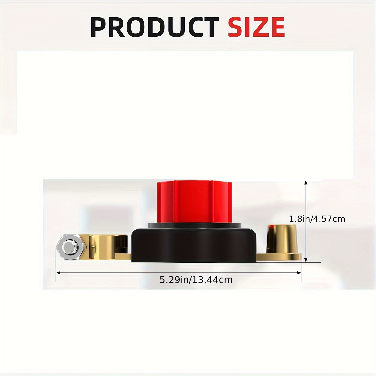 Interruptor de Desconexão de Bateria de Alta Qualidade para Sistemas de 12V-48V com Terminais de Latão, Ideal para Carros, Autocaravanas, Barcos e Outros Veículos