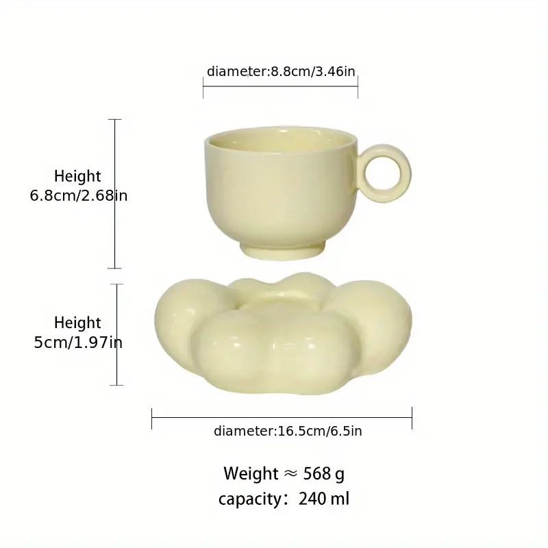 Chubby Floral Cup And Saucer Set