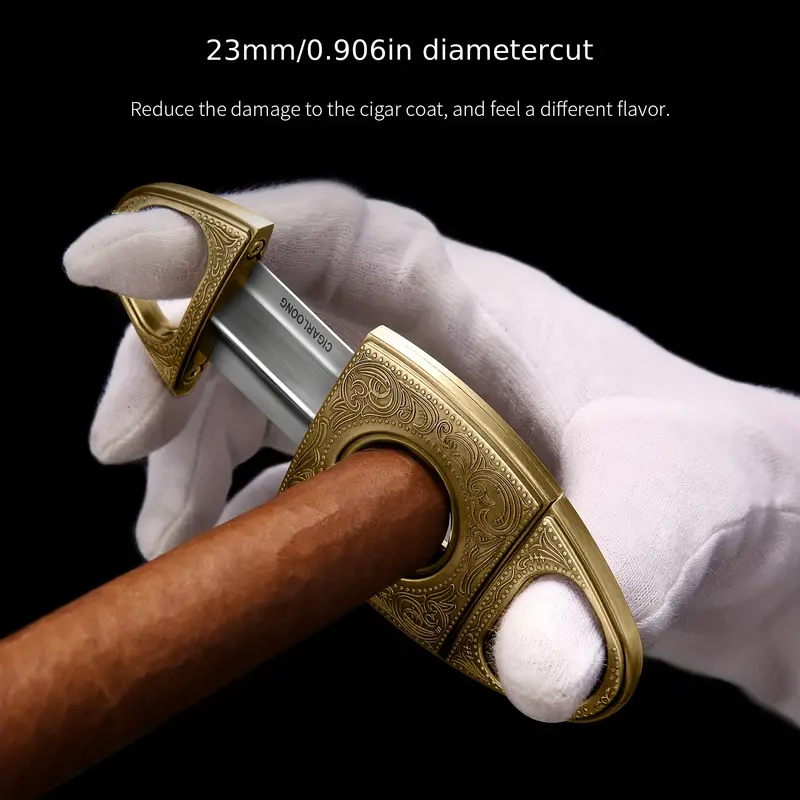 cigar cutter, 1pc cigar cutter portable double edged stainless steel cigar cutter v shaped sharp blade cl j06 smoking accessories details 4