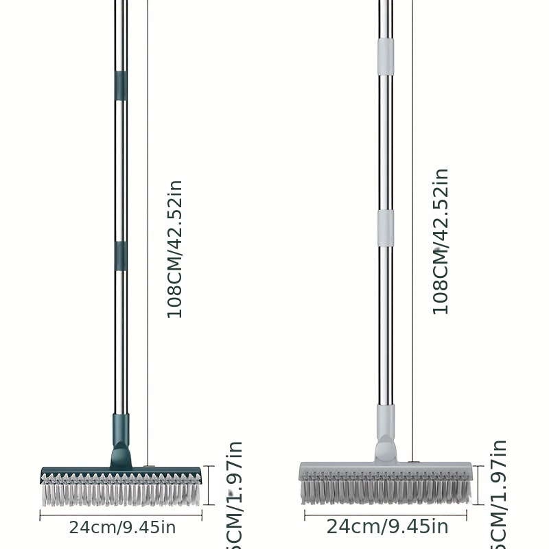 Double sided Floor Scrub Brush Long Handle Corner Crevice - Temu