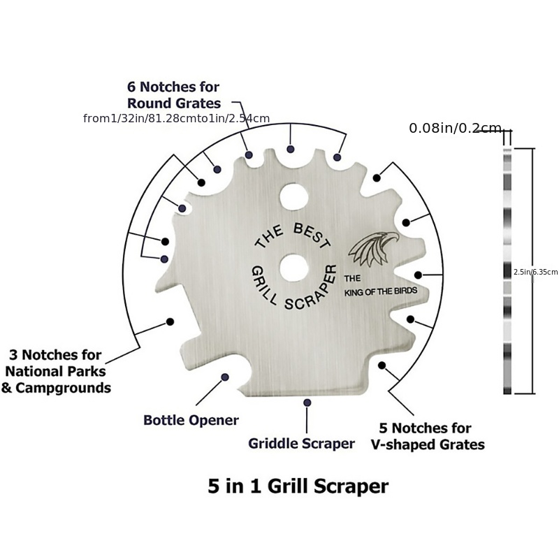 Grill Scraper Portable Metal Bbq Grills Grate Cleaner Cleaning