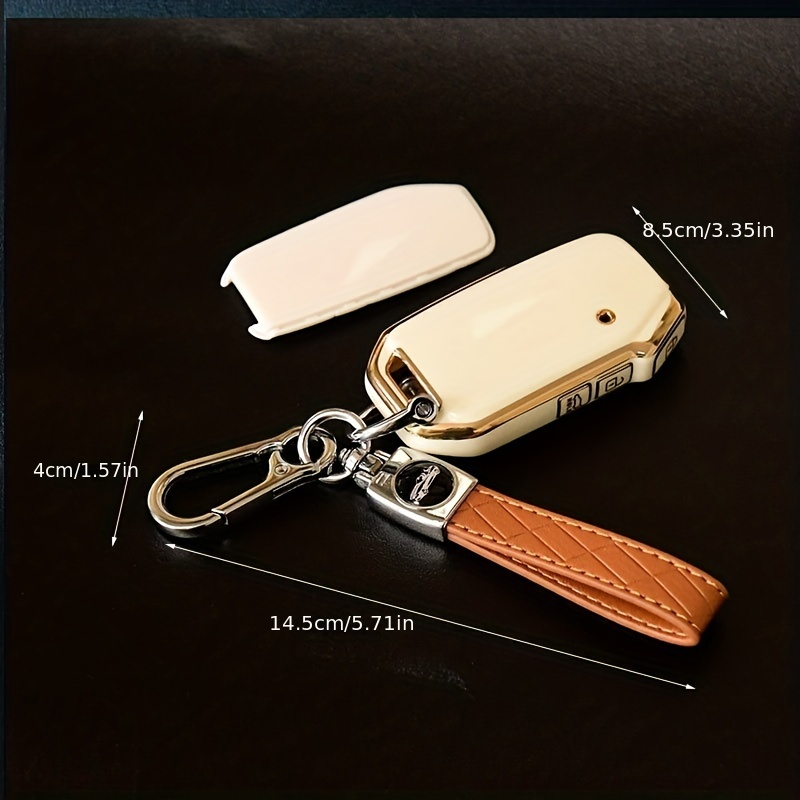 3pcs/set Tpu Soft Gel Car Key Case + Woven Keychain With