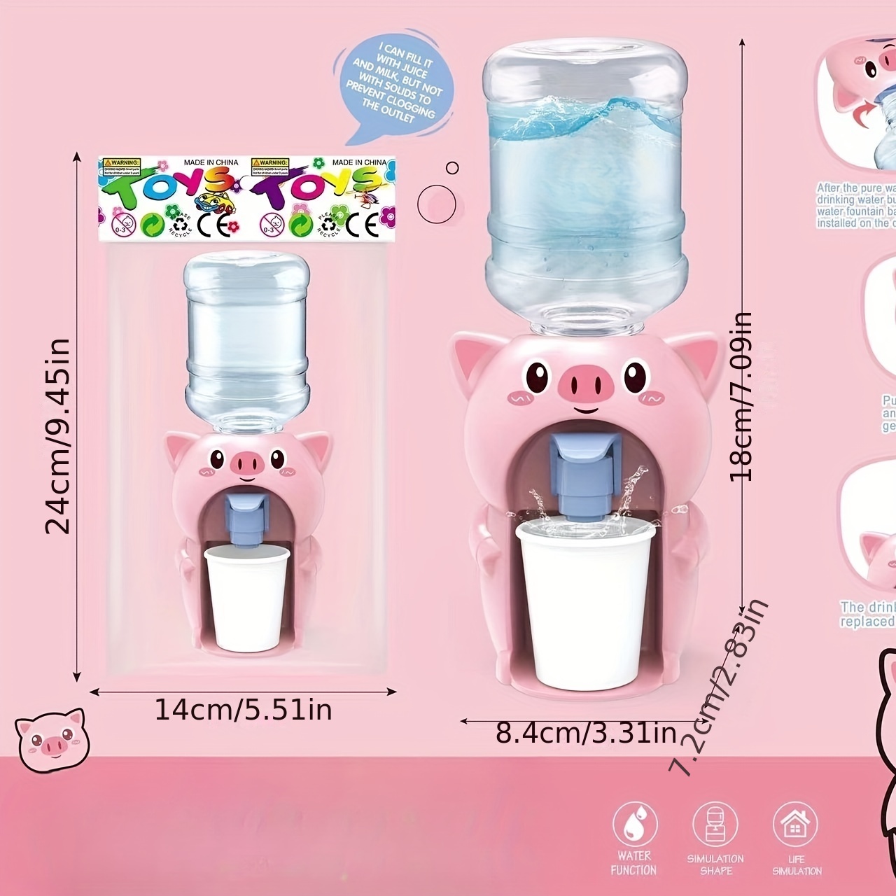 Mini Water Dispenser Gift Cute Water Juice Milk Drinking Simulation  Dispenser