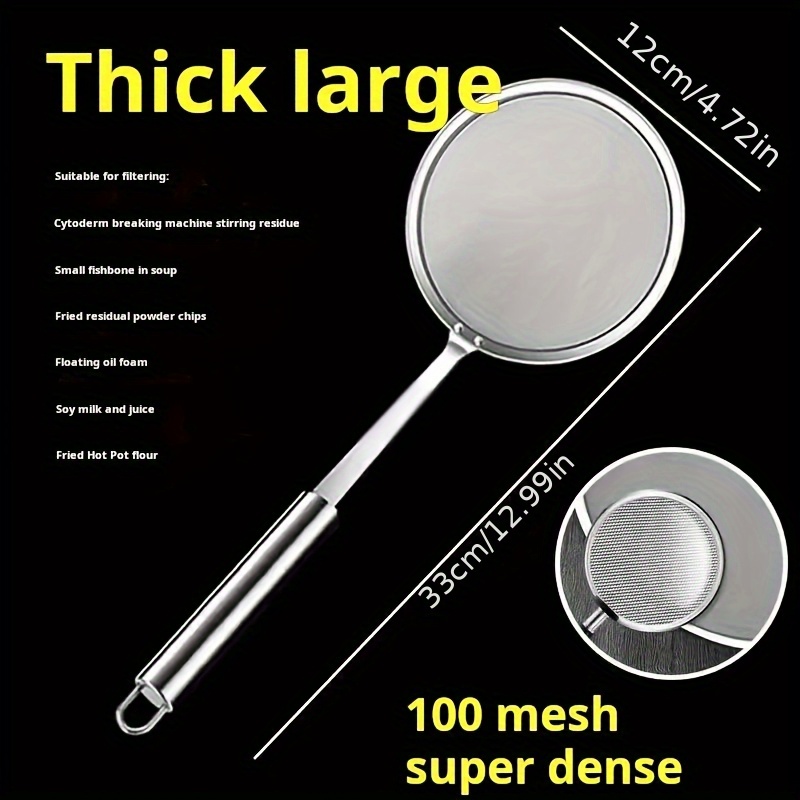 E-shop 304 Edelstahl Mesh Auslaufsicherung Haushalt Doppelohr Filter Ölfilter Sieb Küche Mehrzweck Öl Gitter Fettlöffel Praktisches Geschenk