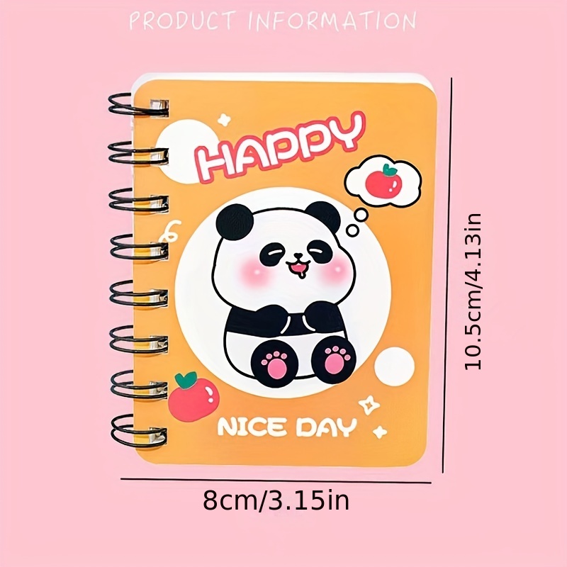 Cartoon Panda Side Flip Coil Book, Student Cute Mini Portable Pocket Book,  Inspirational Text A7 Notebook /book - Temu United Arab Emirates