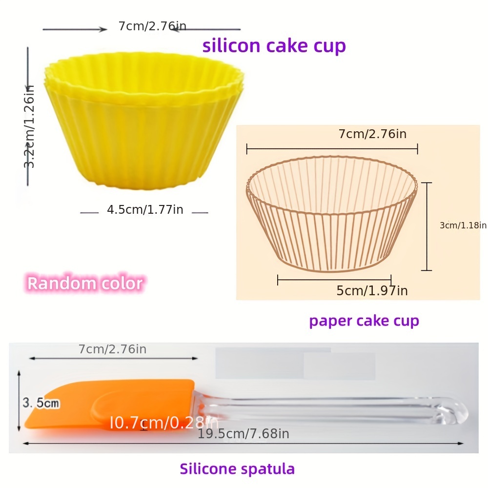 Silicone Baking Cups, Reusable Cupcake Liners, Home Cake Molds, Standard  Size Muffin Liners, Dishwasher Safe, Baking Tools, Kitchen Gadgets, Kitchen  Accessories - Temu