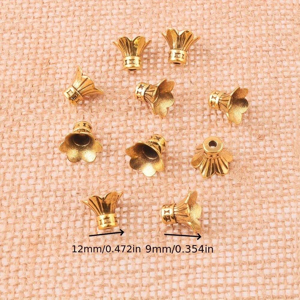 Brass Flower Bead Cap fit 9-12mm beads