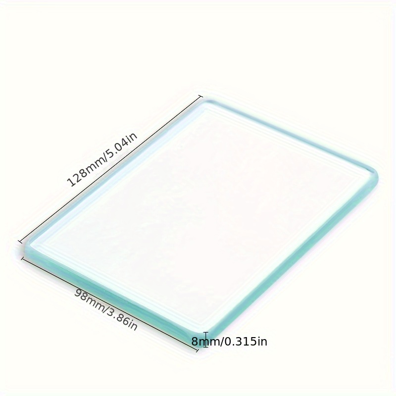 TEMU Polissoir en cuir WUTA, outils d'artisanat, lisseur en verre trempé transparent pour planche de brunissage et de polissage, outil de du cuir