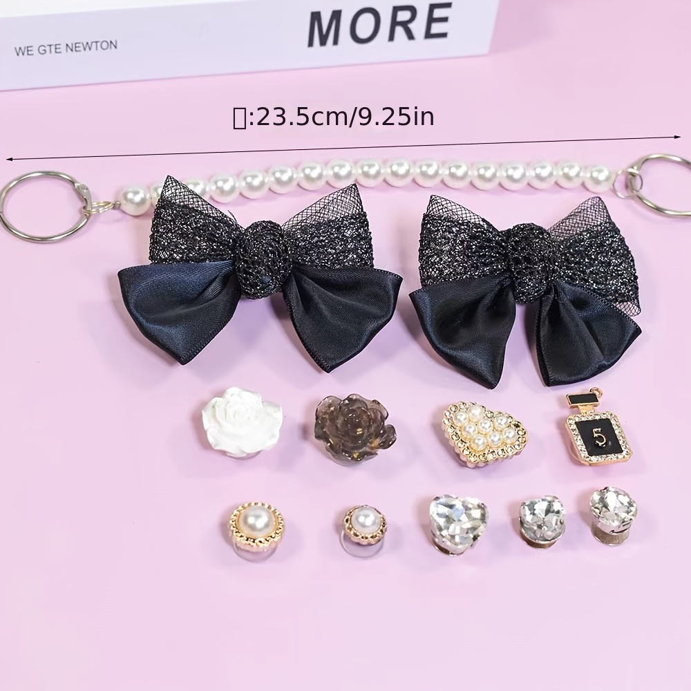 Crocs Pearl Bowknot Chains with Chanel Charms Set in 2023