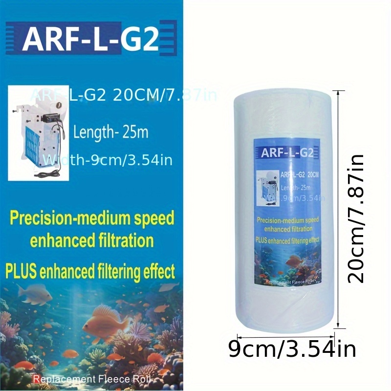 TEMU 25m Original Replacement Roll For Bubble Magus Arf-m/arf-l Automatic Sock Filter - High- Mechanical Filter Media, No Power Required, Compatible