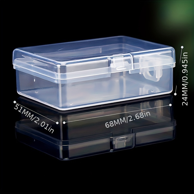 Clear Plastic Storage Box Beads Storage Container Hinged Lid - Temu