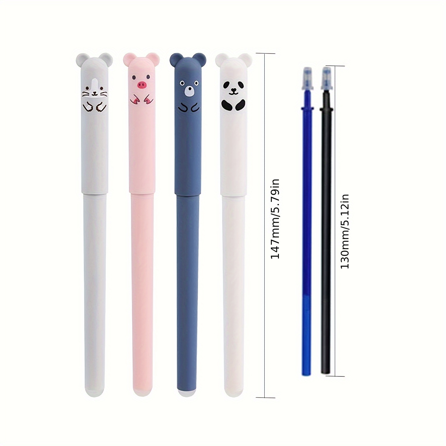 Bear Erasable Pen Set Blue Erasable Neutral Pen Full Needle - Temu