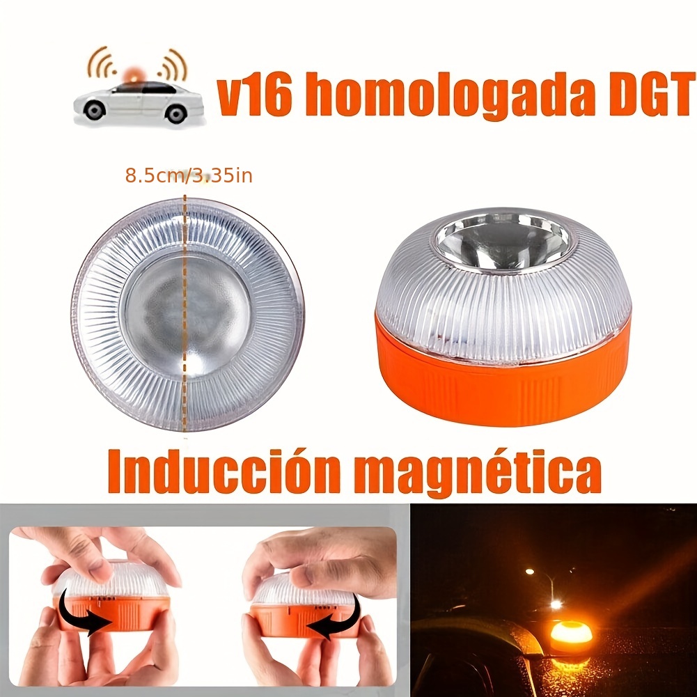 Ital V16 Luz de Emergencia con Fijación Magnética Homologada y con