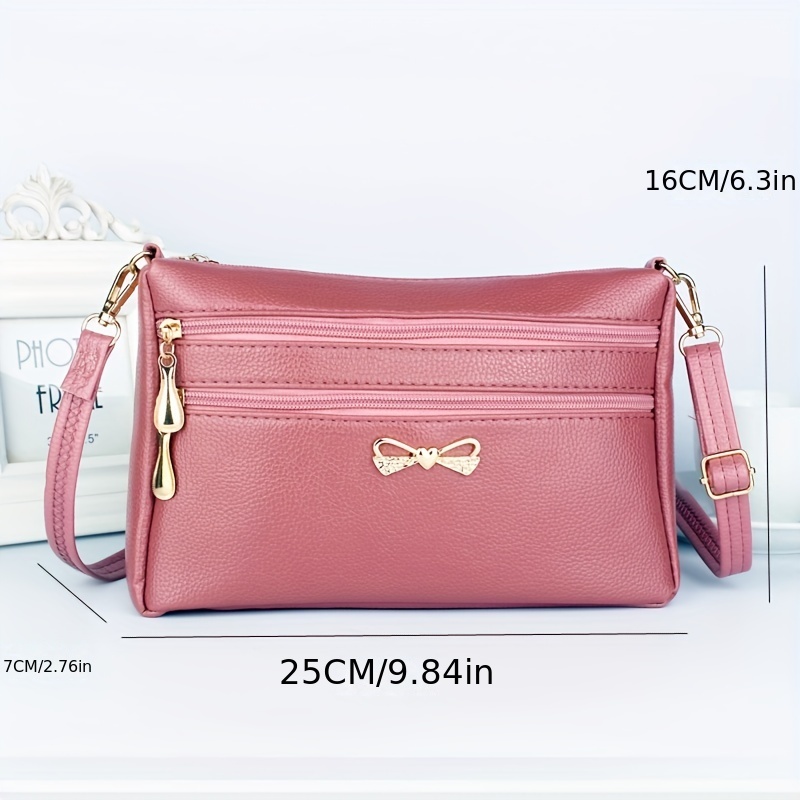 Sweet and Lovely Bowknot Square Crossbody Bag